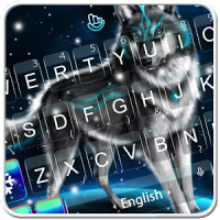 Live 3D Winter Snowing Wolf Keyboard Theme