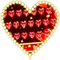 Red Love Heart Keyboard Theme