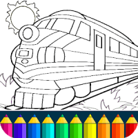 Train game: coloring book for kids
