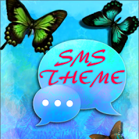 GO SMS Theme Borboleta Azul