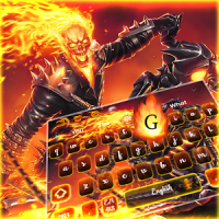 3D Flaming Skull Death Keyboard Theme