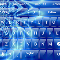 Keyboard Theme Glass Blue Wave