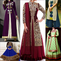 Fancy Anarkali Kurti Dresses Salwar neck Designs