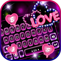 Neon Love Keyboard Theme