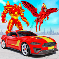 Flying Muscle Car Robot Transform Horse Robot Game