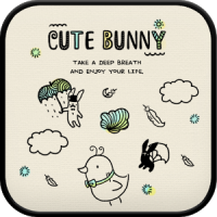 Cute Bunny Go SMS theme