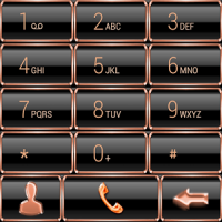 Dialer GlassMetalFrameBOrang for Drupe or ExDialer