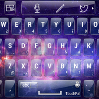 Keyboard Theme Glass Galaxy