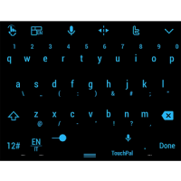 Keyboard Theme Flat Black Blue