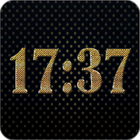 Gold digital clock