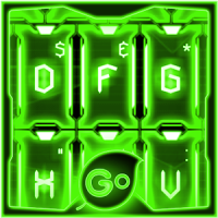GO Keyboard Green Tech Theme