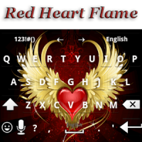 Red Heart Flame Keyboard ❤️