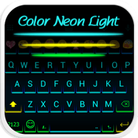 Neon Light Emoji Keyboard Skin