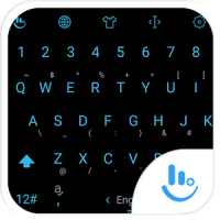 Keyboard Theme Flat Black Blue