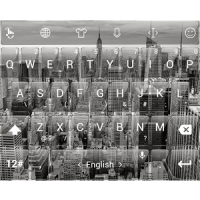 Keyboard Theme Glass City BW