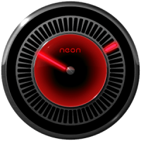 NEON RED Laser Clock Widget
