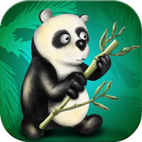 Panda pulando de Bamboo