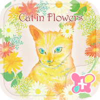 Thèmes gratuits★Cat in Flowers