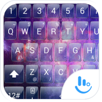 Keyboard Theme Glass Galaxy