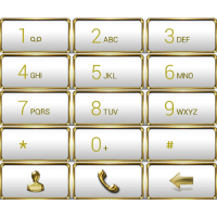 Dialer Frame Gold White Skin