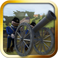 Gettysburg batalha com canhões