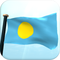 Palau Flag 3D Free Wallpaper