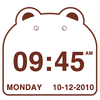 Cute Bear Clock Widget