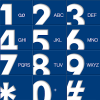 Blue big button EXDialer theme