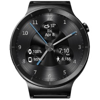 Black Metal HD Watch Face Widget & Live Wallpaper