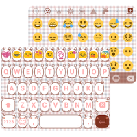 Cute Bunny Emoji Keyboard Skin