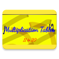 Multiplication Tables 11 to 20