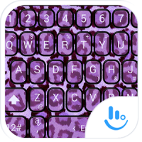 Keyboard Theme Leopard Purple