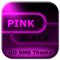 GO SMS Pink Black Neon Theme