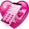 Pink Hearts Dialer Theme