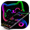 Colorful Neon Black Cat Theme