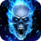 Blue Fire Skull Live Wallpaper